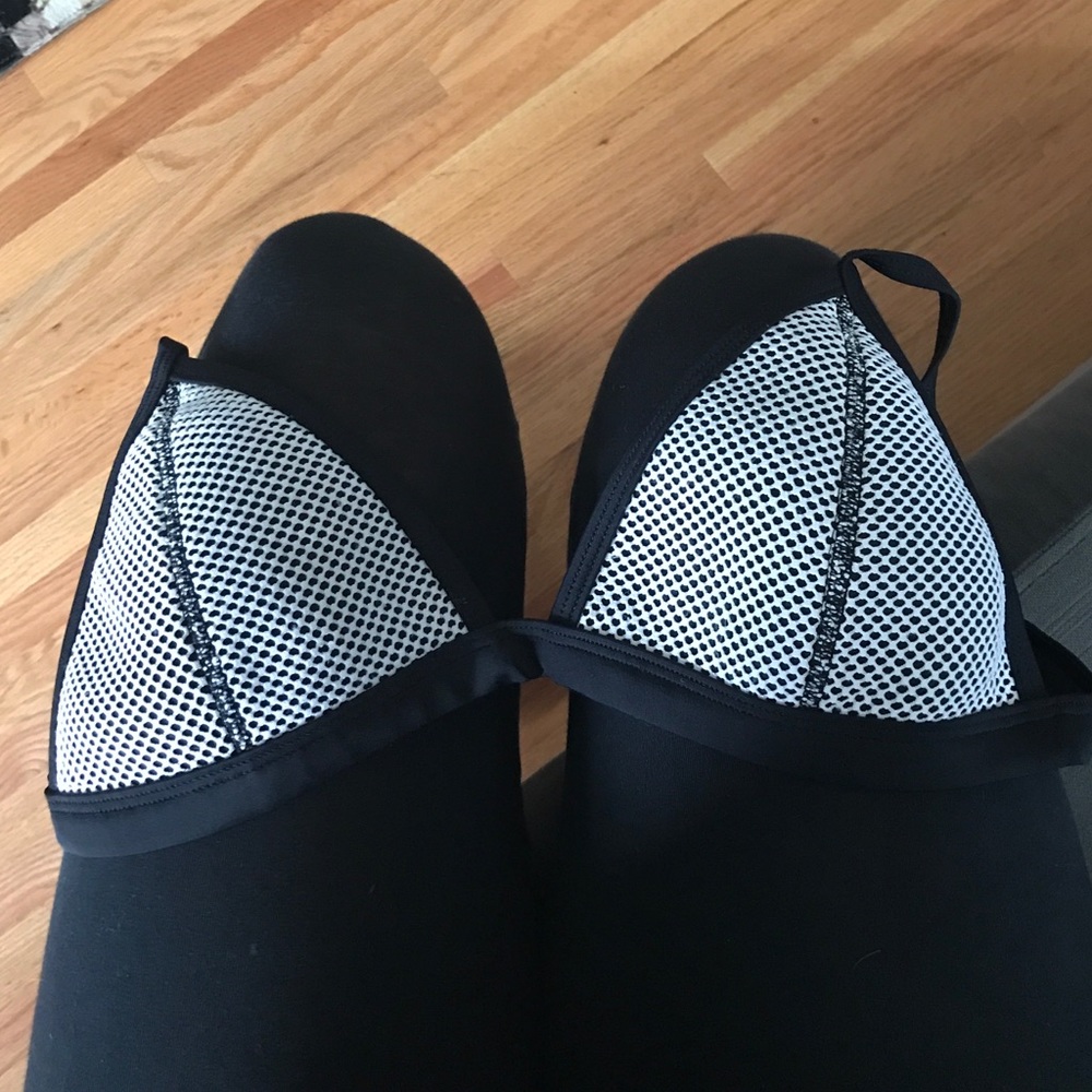 White and Blue Triangle Bikini Set